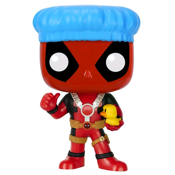 deadpool shower cap and ducky