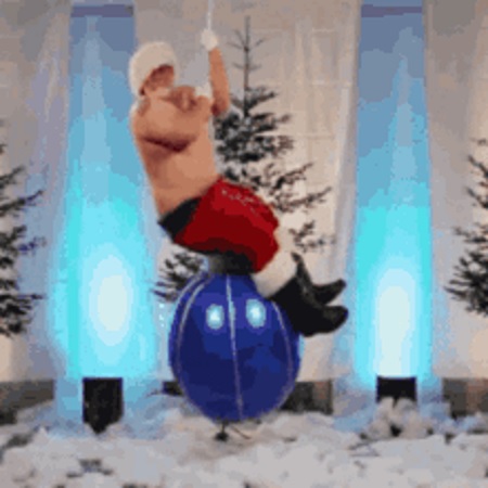 Santa wrecking ball