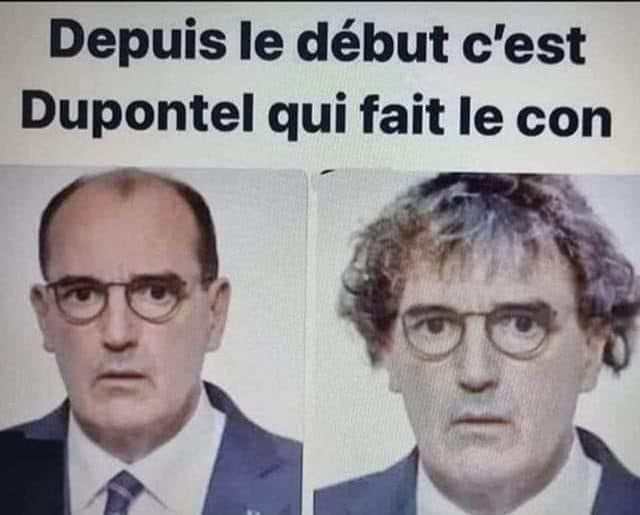 image drole Jean Castex et Albert Dupontel