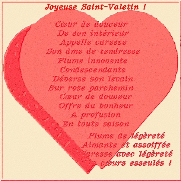 Poeme Saint Valentin