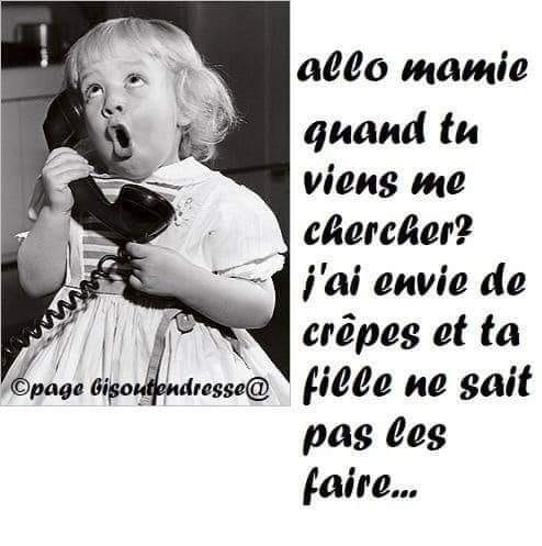 image drole mamie crepes