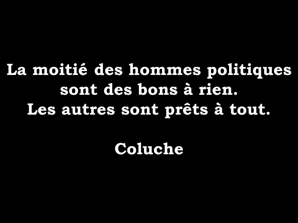 Coluche et les hommes politiques