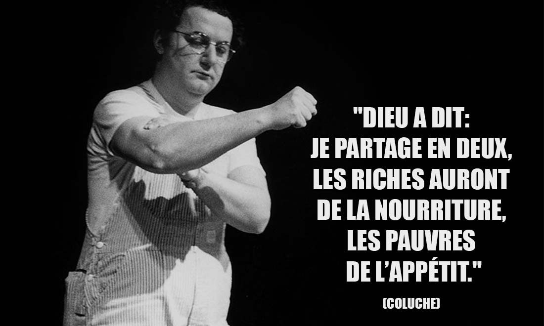 Coluche et les riches