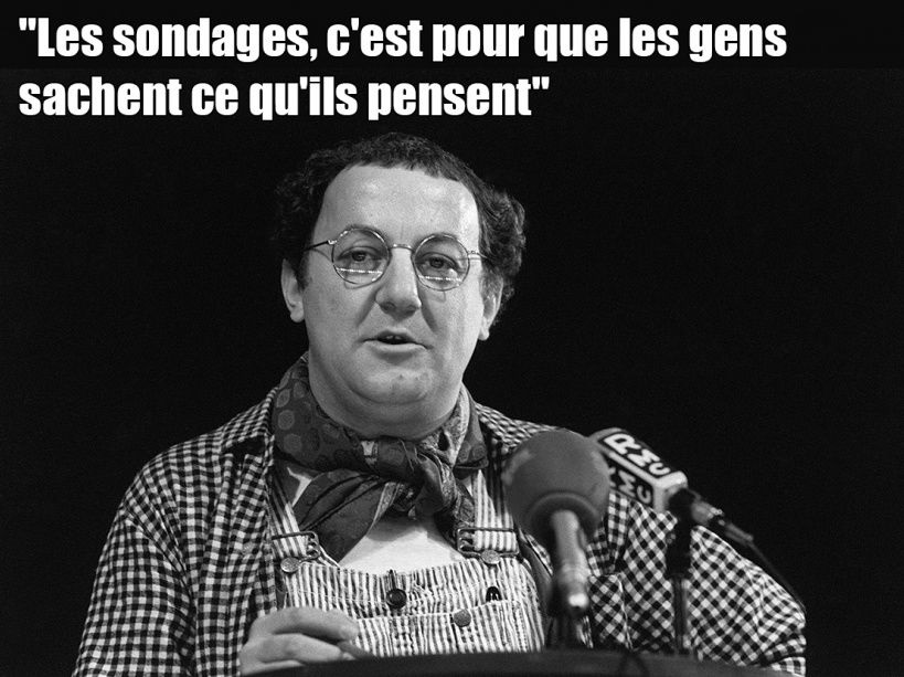 Coluche et les sondages