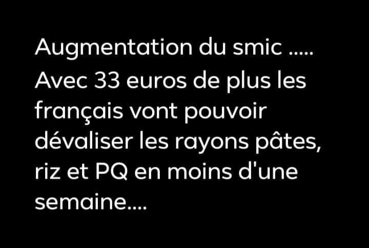 Humour augmentation SMIC