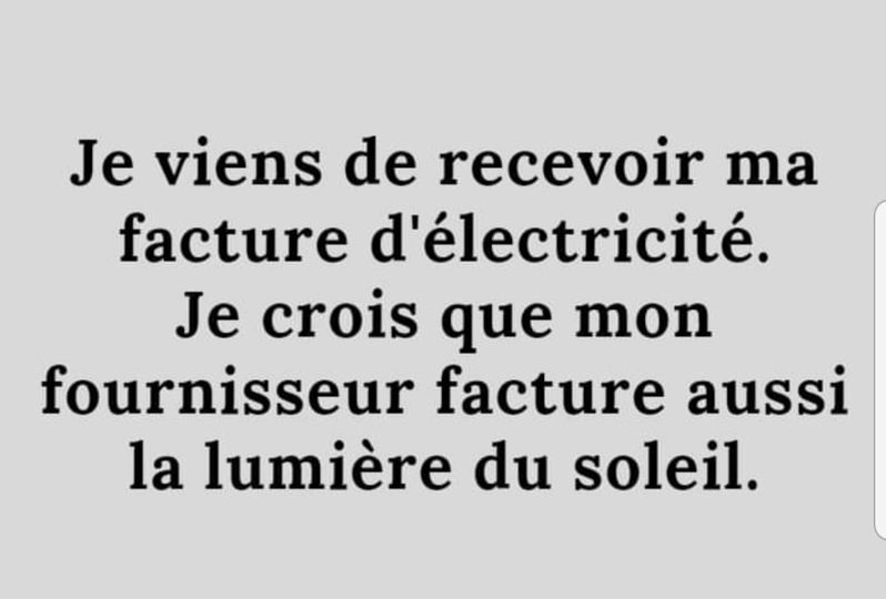 Humour facture EDF