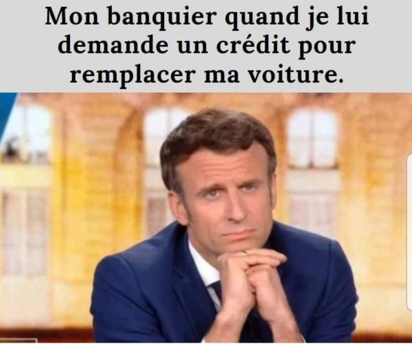 Humour Emmanuel Macron vs banquier