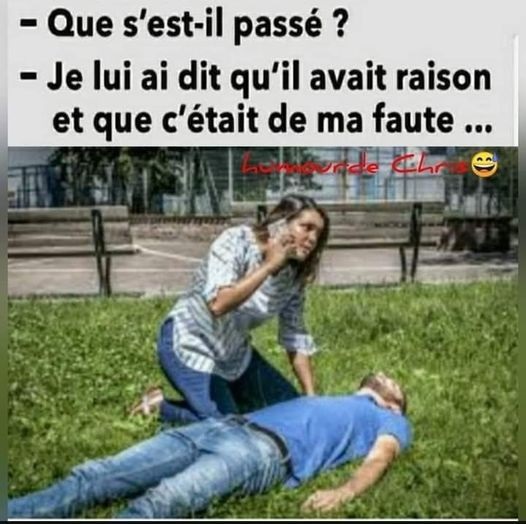 image drole quand une femme dit a un homme qu il a raison