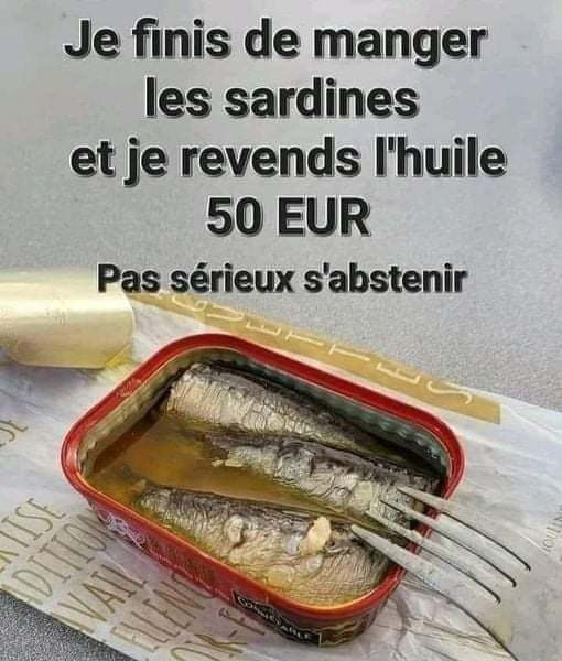 image drole sardines a l huile