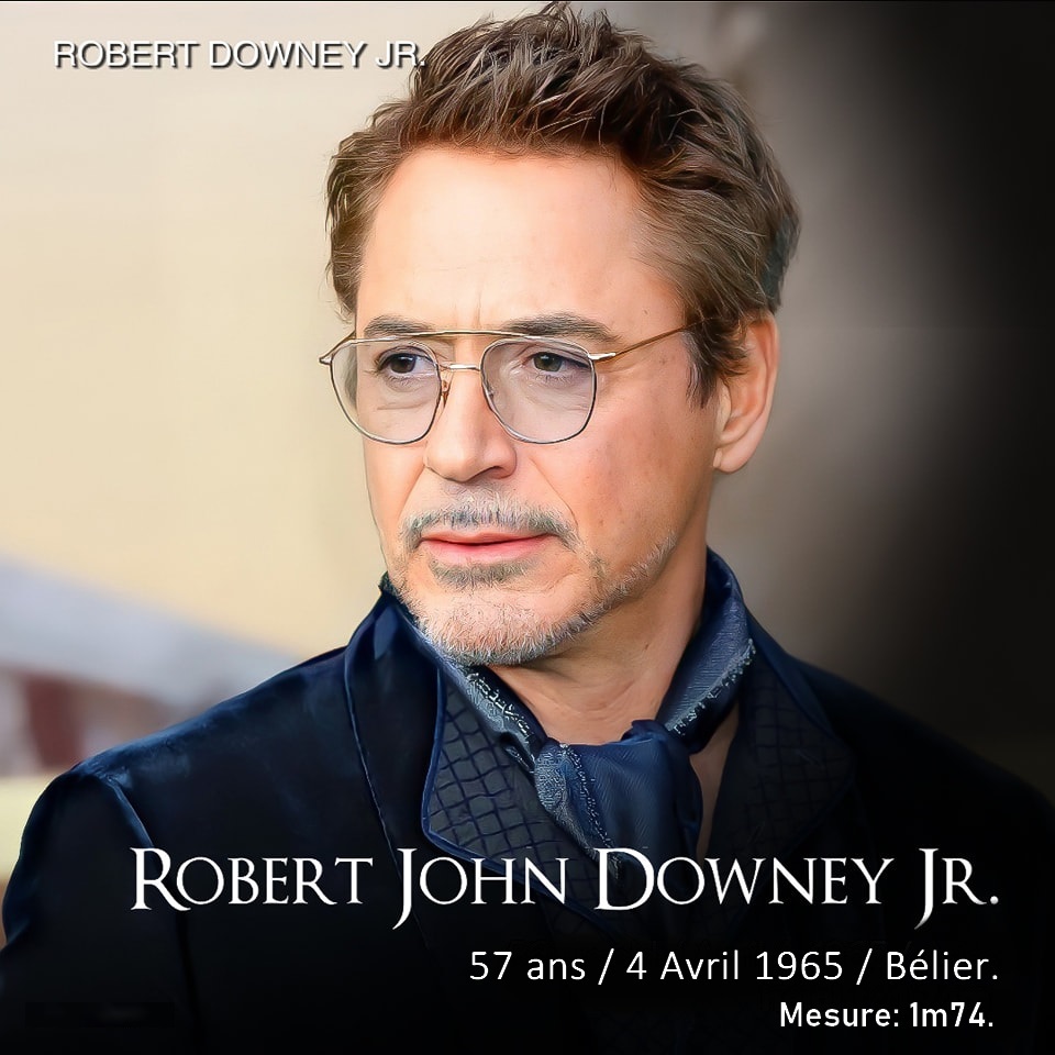 Robert John Downey Jr 04 04 1965 Belier