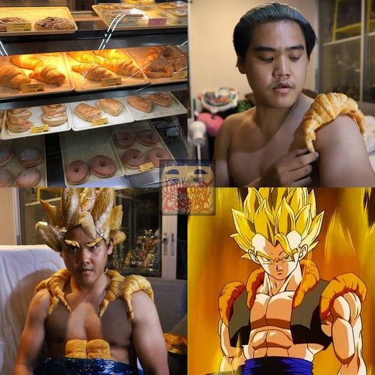 image drole Super Saiyan et Patisserie