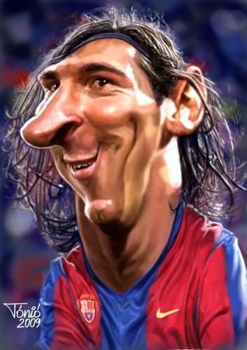 Lionel Messi caricature