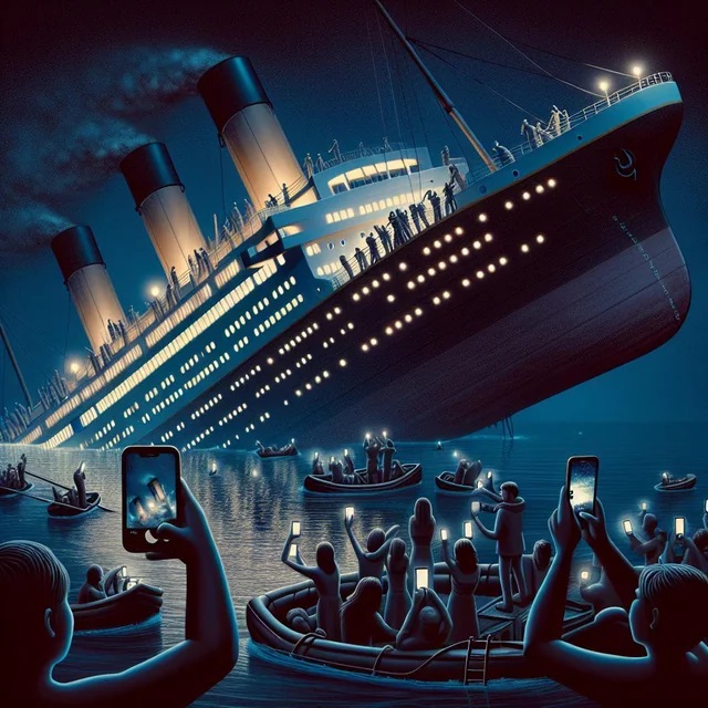 Titanic parodie smartphone