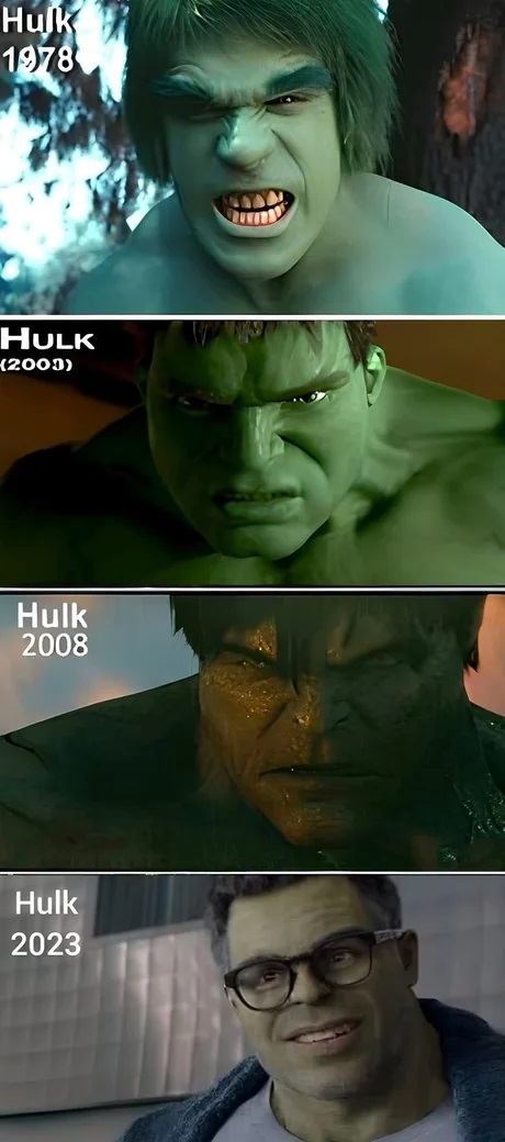 hulk evolution 1978 2023
